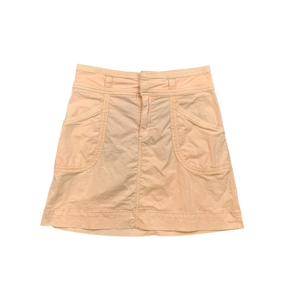 Pilcro And The Letterpress Skirt Womens 8 Peach Patch Pockets Zip Fly Mini